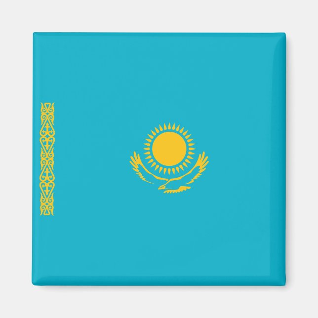Flagge Kasachstans Magnet (Vorne)
