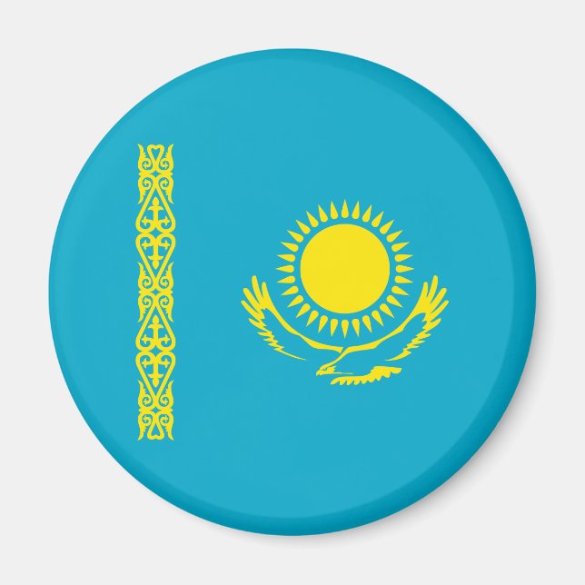 Flagge Kasachstans Magnet (Vorne)