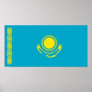 Flagge Kasachstans Poster