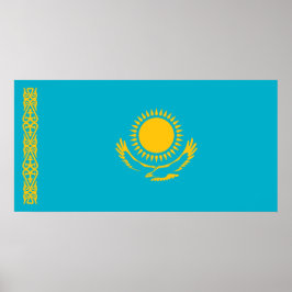 Flagge Kasachstans Poster