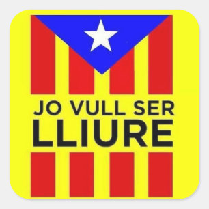Flagge Katalanischer Estelada Quadratischer Aufkleber