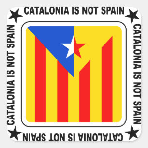 Flagge Katalanischer Estelada Quadratischer Aufkleber