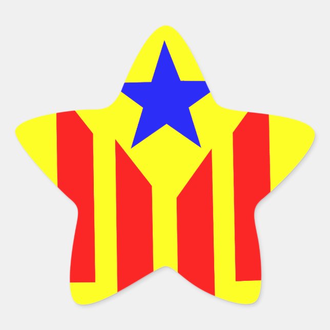 Flagge Katalanischer Estelada Stern-Aufkleber (Vorderseite)
