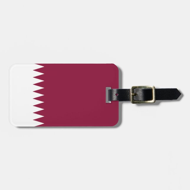 Flagge Katars Gepäckanhänger (Vorderseite horizontal)