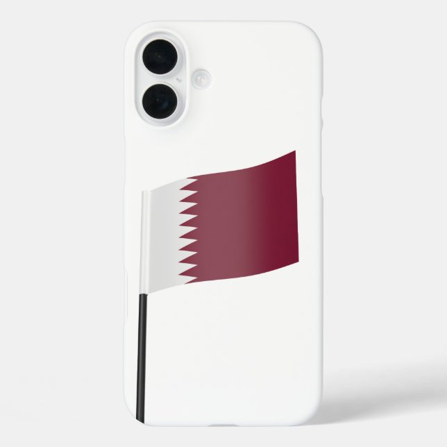 Flagge Katars iPhone 16 Plus Hülle (Rückseite)