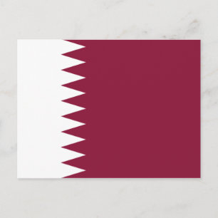 Flagge Katars Postkarte