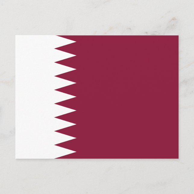 Flagge Katars Postkarte (Vorderseite)