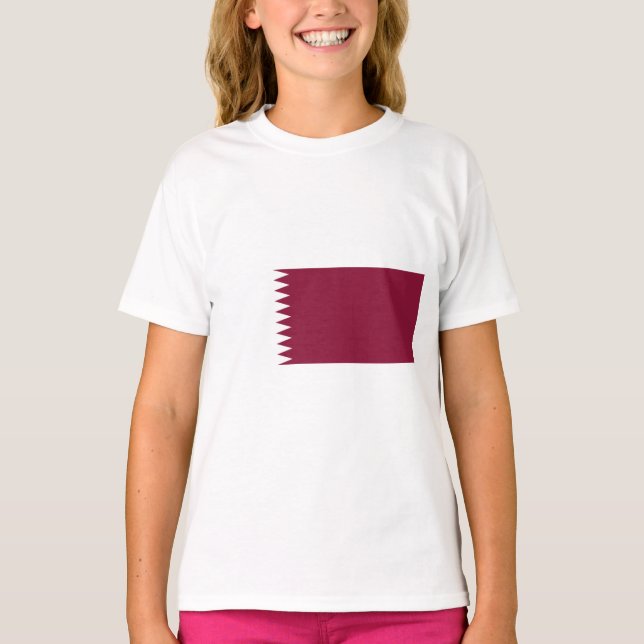 Flagge Katars T-Shirt (Vorderseite)