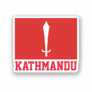 Flagge Katmandu, Nepal Aufkleber