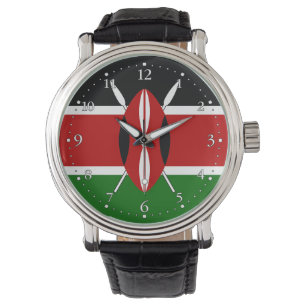 Flagge Kenias Armbanduhr