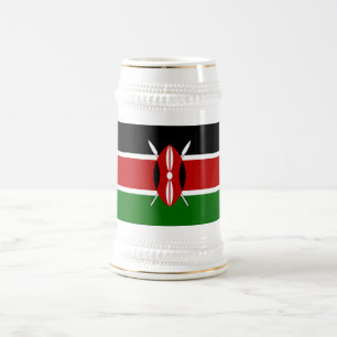 Flagge Kenias Bierglas
