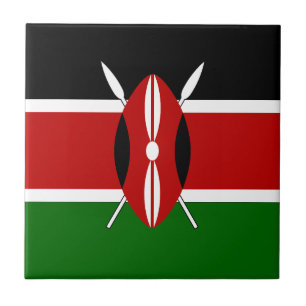 Flagge Kenias Fliese