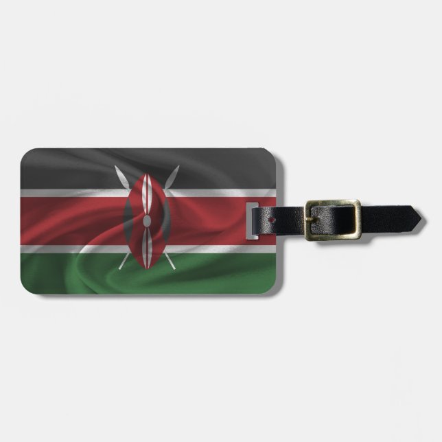 Flagge Kenias Gepäckanhänger (Vorderseite horizontal)