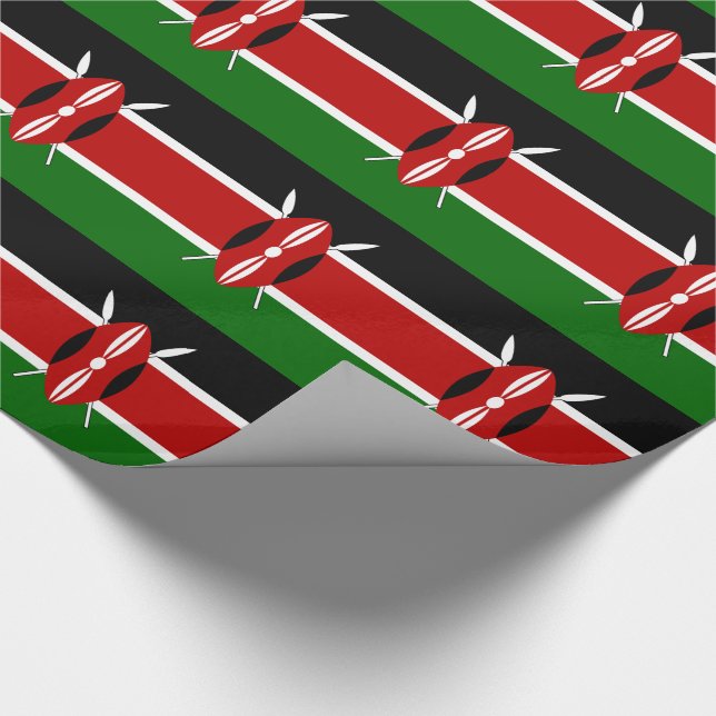 Flagge Kenias Geschenkpapier (Ecke)