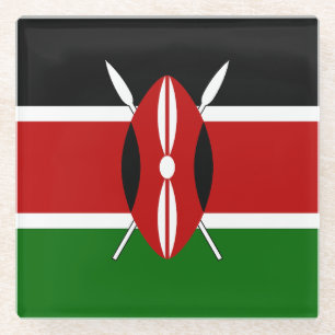 Flagge Kenias Glasuntersetzer
