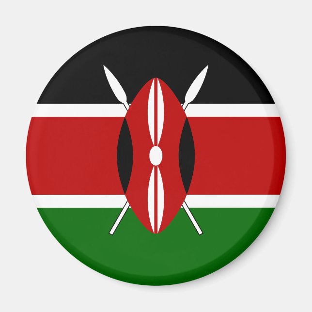 Flagge Kenias Magnet (Vorne)