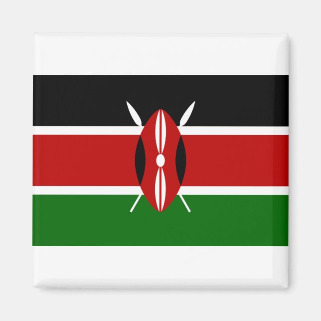 Flagge Kenias Magnet (Vorne)
