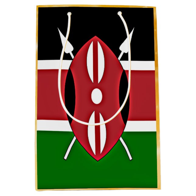 Flagge Kenias Mittlere Geschenktüte (Vorderseite)