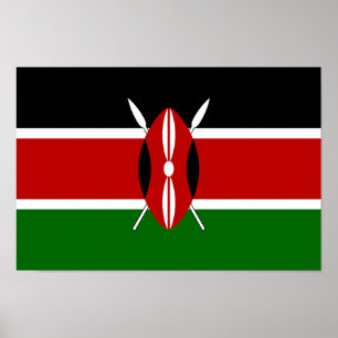 Flagge Kenias Poster