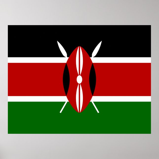 Flagge Kenias Poster (Vorne)