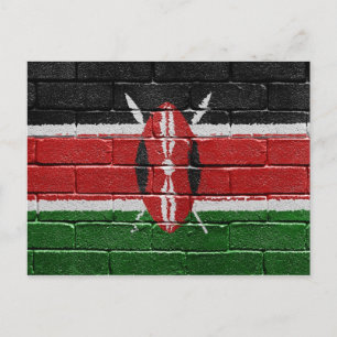Flagge Kenias Postkarte
