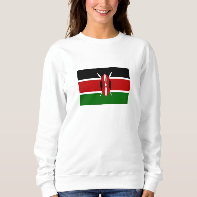 Flagge Kenias Sweatshirt (Vorderseite)