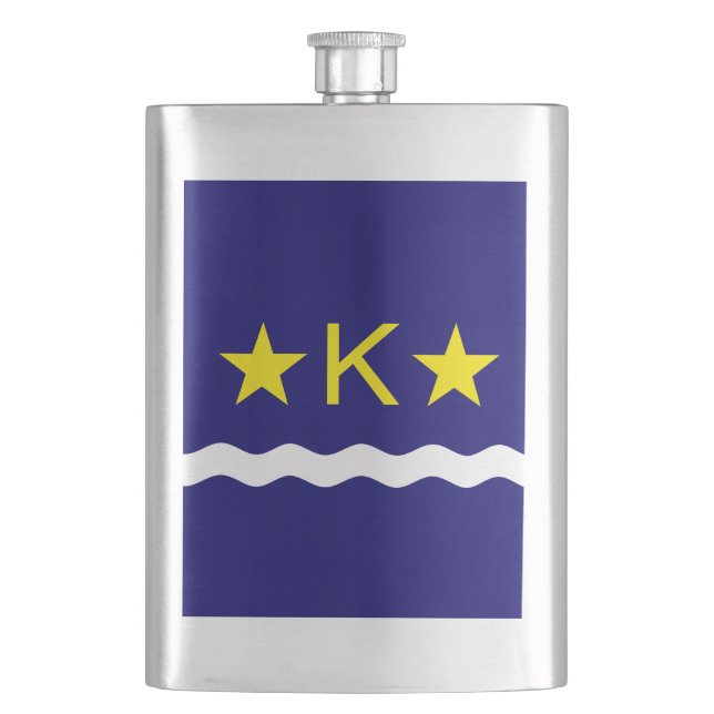 Flagge Kinshasa, Hip Flask im Kongo Flachmann (Vorderseite)