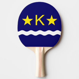 Flagge Kinshasa, Kongo Ping Pong Paddle Tischtennis Schläger