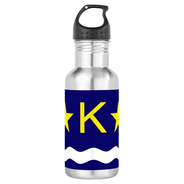 Flagge Kinshasa, Kongo Wasserflasche (Vorderseite)