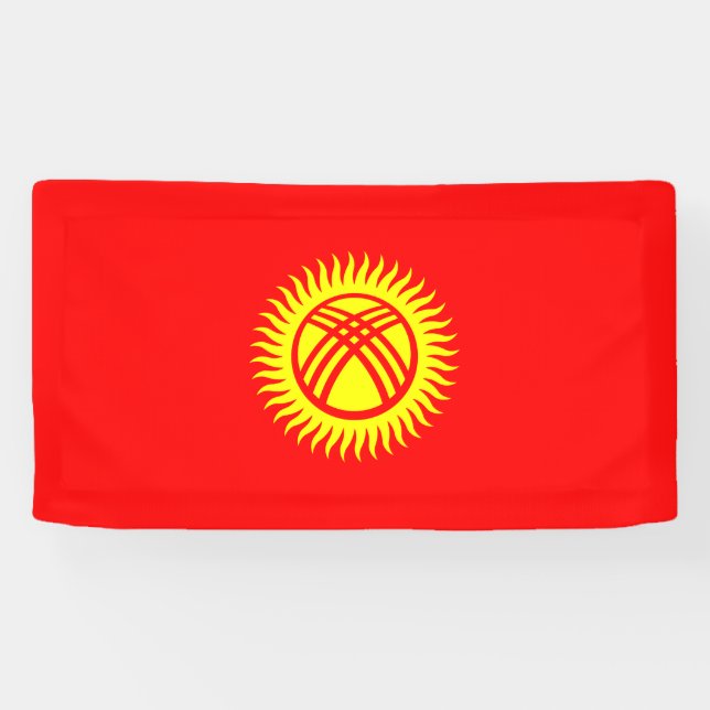 Flagge Kirgisistans Banner (Horizontal)