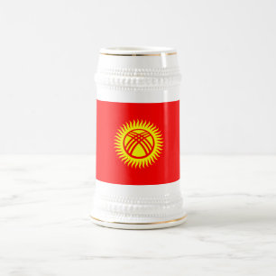 Flagge Kirgisistans Bierglas