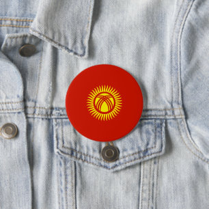 Flagge Kirgisistans Button