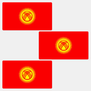 Flagge Kirgisistans Etiketten