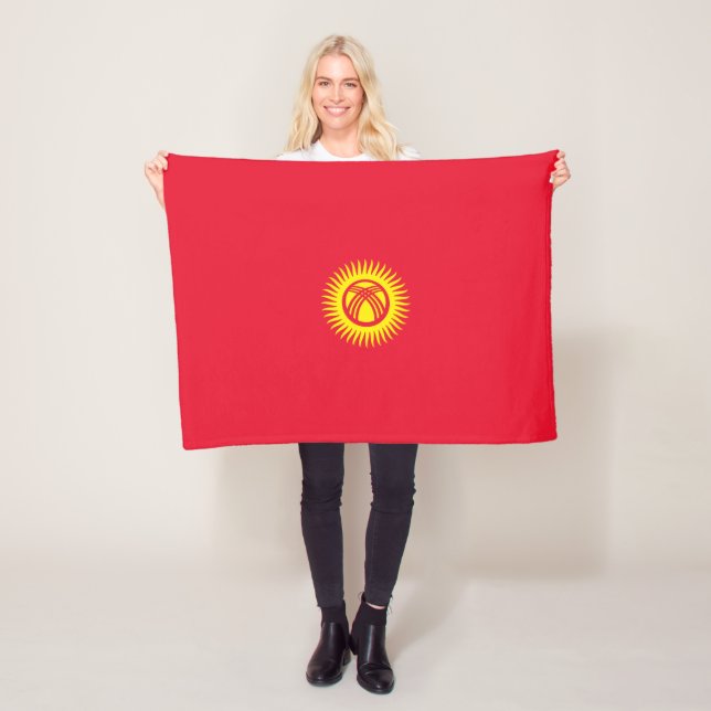 Flagge Kirgisistans Fleecedecke (Beispiel)