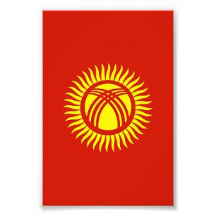 Flagge Kirgisistans Fotodruck