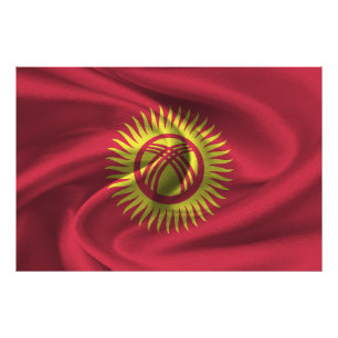 Flagge Kirgisistans Fotodruck
