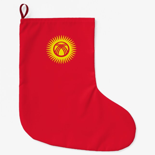 Flagge Kirgisistans Großer Weihnachtsstrumpf (Vorderseite)