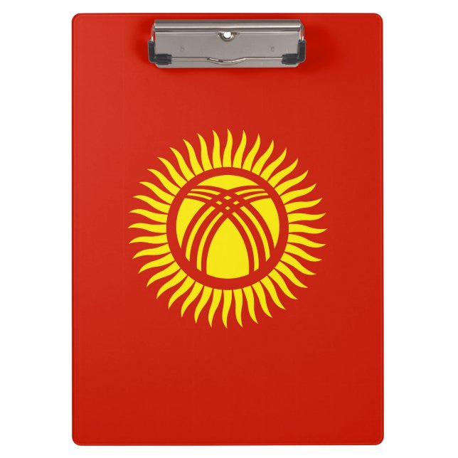 Flagge Kirgisistans Klemmbrett (Vorderseite)