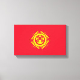 Flagge Kirgisistans Leinwanddruck