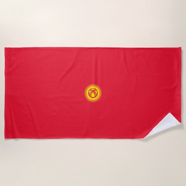 Flagge Kirgisistans Strandtuch (Vorderseite)