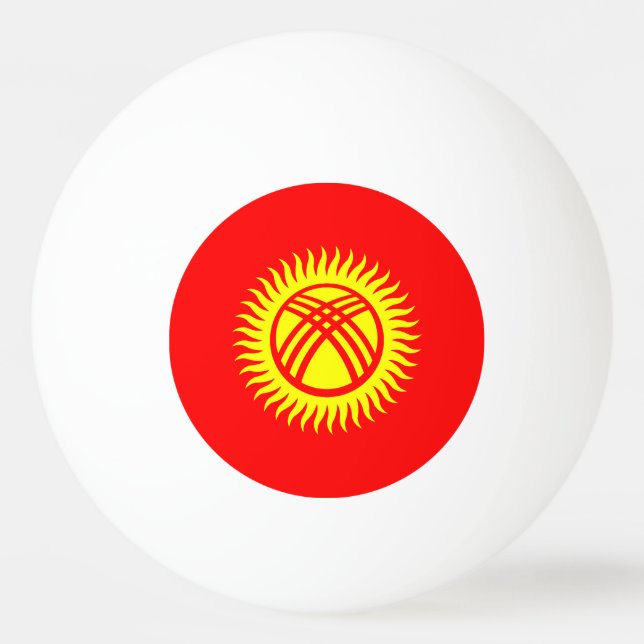 Flagge Kirgisistans Tischtennisball (Vorderseite)