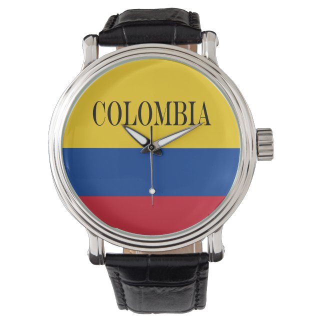 Flagge Kolumbiens - Bandera De Colombia Armbanduhr (Vorderseite)