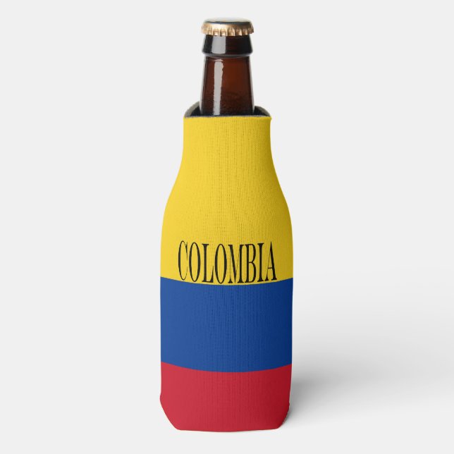 Flagge Kolumbiens - Bandera De Colombia Flaschenkühler (Flaschenvorderseite)