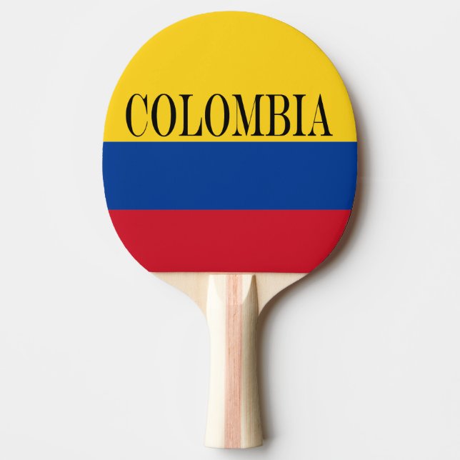 Flagge Kolumbiens - Bandera De Colombia Tischtennis Schläger (Vorderseite)