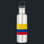 Flagge Kolumbiens Edelstahlflasche<br><div class="desc">kolombische Fahne,  Kolombia,  Bogotá,  Matka,  Venezuela,  Brasilien,  Nationalpark,  Ecuador,  Küste,  Südamerika,  Zentralamerika,  Reisen,  Abenteuer,  Kultur,  Katze,  Tier,  Tiere,  Vintag,  erkunden,  Wandern,  Mutter Erde,  Umweltschützerin,  Erhaltung,  wild lebende Tiere, </div>