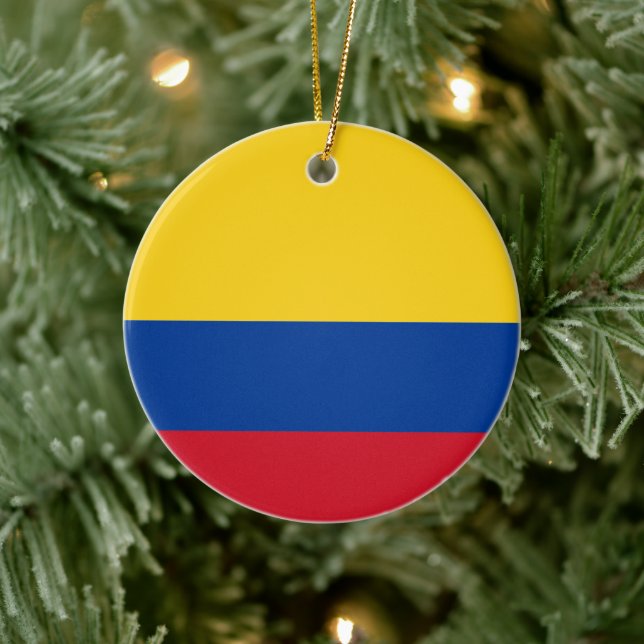 Flagge Kolumbiens Gelb Blau Rot Keramik Ornament (Baum)
