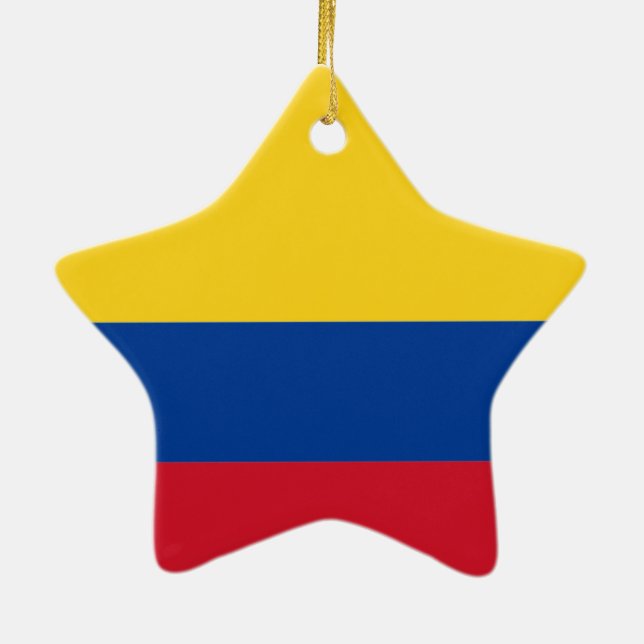 Flagge Kolumbiens Keramik Ornament (Hinten)