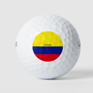 Flagge Kolumbiens, mit einem Gütezeichen versehen Golfball