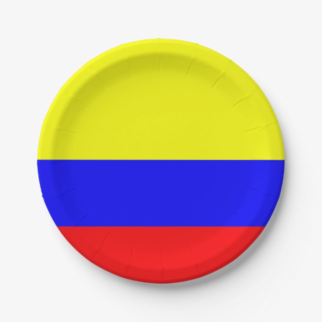 Flagge Kolumbiens Pappteller (Vorderseite)