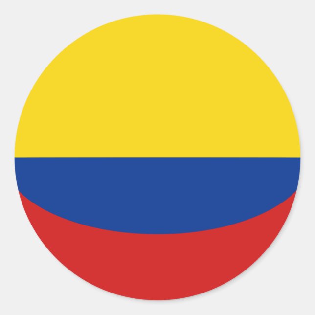 Flagge Kolumbiens Runder Aufkleber (Vorderseite)